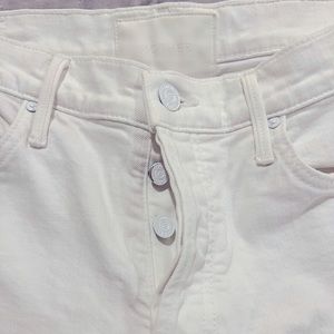 Mother jeans, cropped white size 27